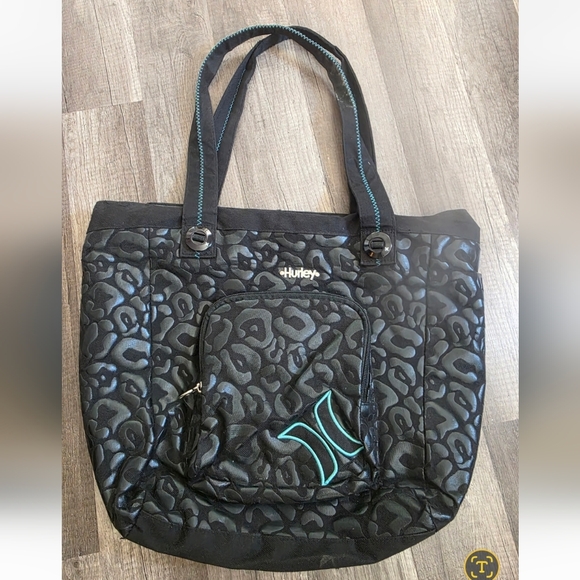 HURLEY ZIPPERED TOTE BAG BLACK skater Boho Y2k 2000s Zumiez - Picture 13 of 14